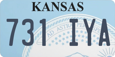 KS license plate 731IYA