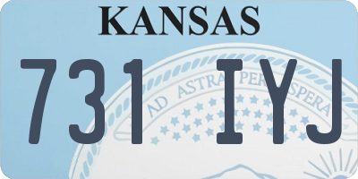 KS license plate 731IYJ