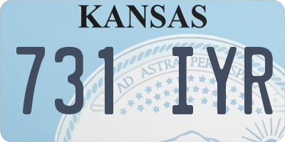 KS license plate 731IYR