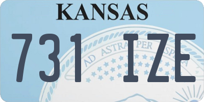 KS license plate 731IZE