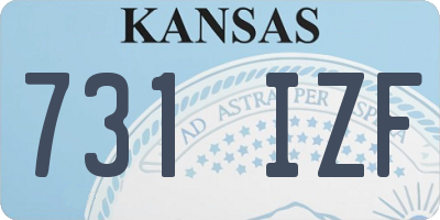 KS license plate 731IZF