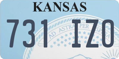 KS license plate 731IZO