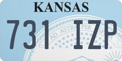 KS license plate 731IZP