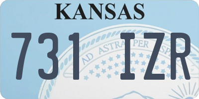 KS license plate 731IZR