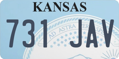 KS license plate 731JAV