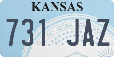 KS license plate 731JAZ