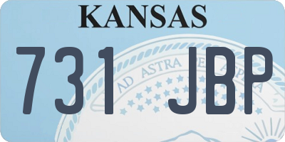 KS license plate 731JBP