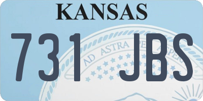 KS license plate 731JBS