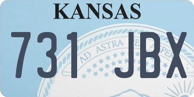 KS license plate 731JBX