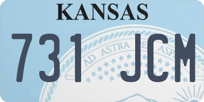 KS license plate 731JCM