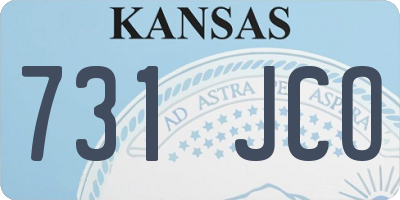 KS license plate 731JCO