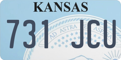 KS license plate 731JCU