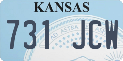 KS license plate 731JCW