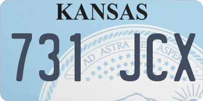 KS license plate 731JCX