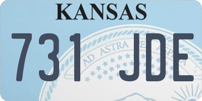 KS license plate 731JDE
