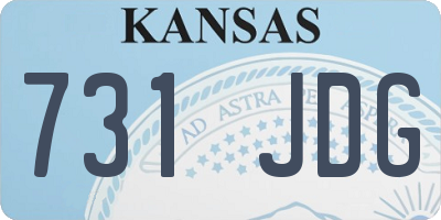KS license plate 731JDG