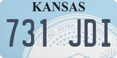 KS license plate 731JDI