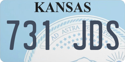 KS license plate 731JDS