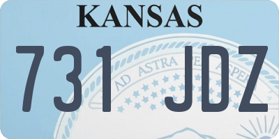 KS license plate 731JDZ