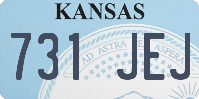 KS license plate 731JEJ