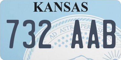 KS license plate 732AAB