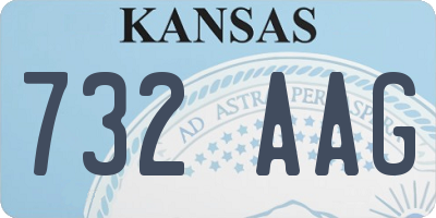 KS license plate 732AAG