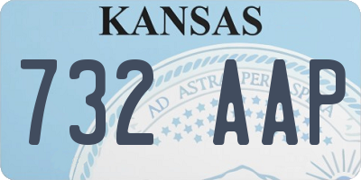 KS license plate 732AAP