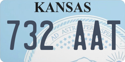 KS license plate 732AAT