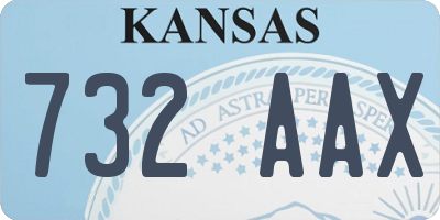 KS license plate 732AAX