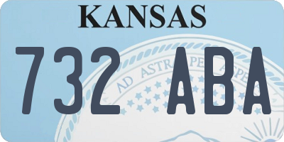 KS license plate 732ABA