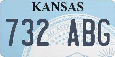 KS license plate 732ABG
