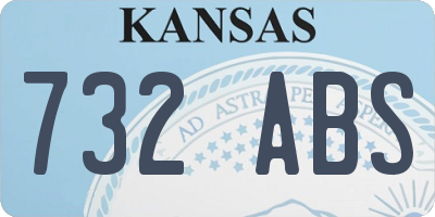 KS license plate 732ABS