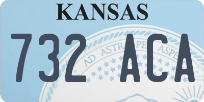 KS license plate 732ACA