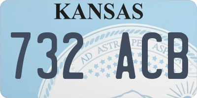 KS license plate 732ACB