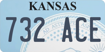 KS license plate 732ACE
