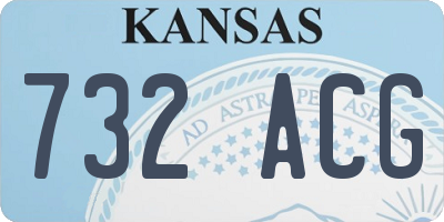 KS license plate 732ACG