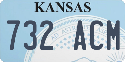 KS license plate 732ACM