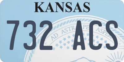 KS license plate 732ACS