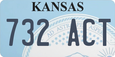 KS license plate 732ACT
