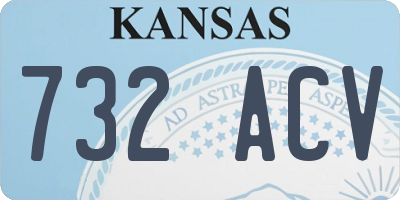 KS license plate 732ACV