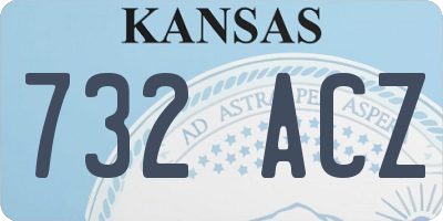 KS license plate 732ACZ