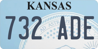 KS license plate 732ADE
