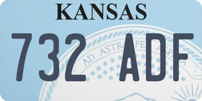 KS license plate 732ADF
