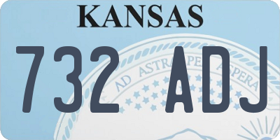 KS license plate 732ADJ