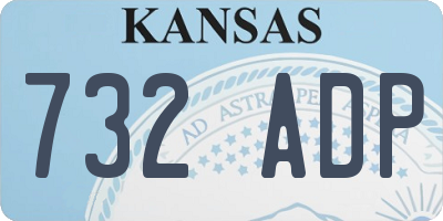 KS license plate 732ADP