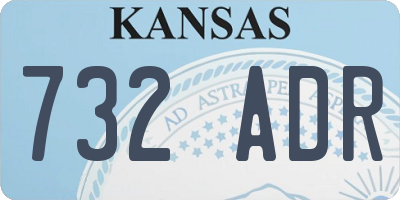 KS license plate 732ADR