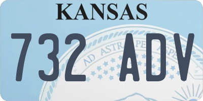 KS license plate 732ADV
