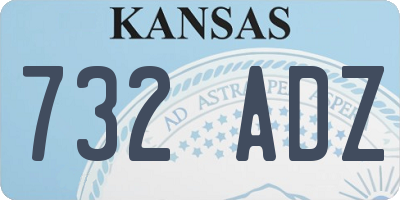 KS license plate 732ADZ