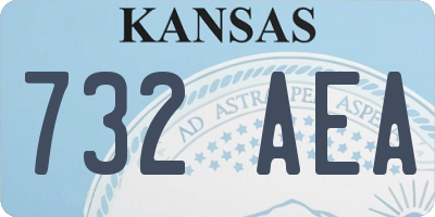 KS license plate 732AEA