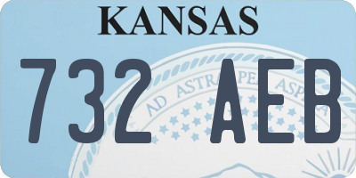 KS license plate 732AEB